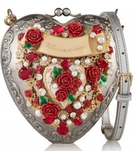 Dolce-and-Gabbana-Heart-Silver-Plated-Clutch