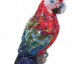 Judith Leiber Parrot Crystal Minaudiere