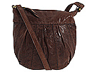Pleated brown crossbody bag