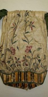 Reticule, eighteenth century, British, silk, straw, Metropolitan Museum of Art, 13.49.14